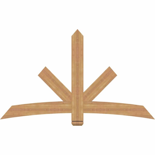 Ekena Millwork Alberta Smooth Timber Gable Bracket, Western Red Cedar, 72"W x 42"H x 1 1/2"D x 5 1/2"F, 14/12 Pitch GBW072X42X0206ALB00SWR - main